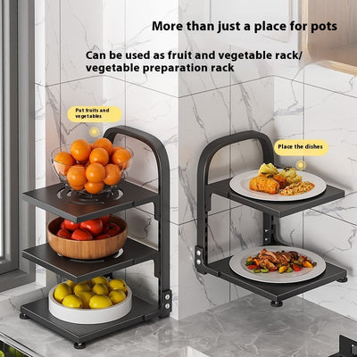 Kitchen Countertop Pot Rack Carbon Steel Adjustable